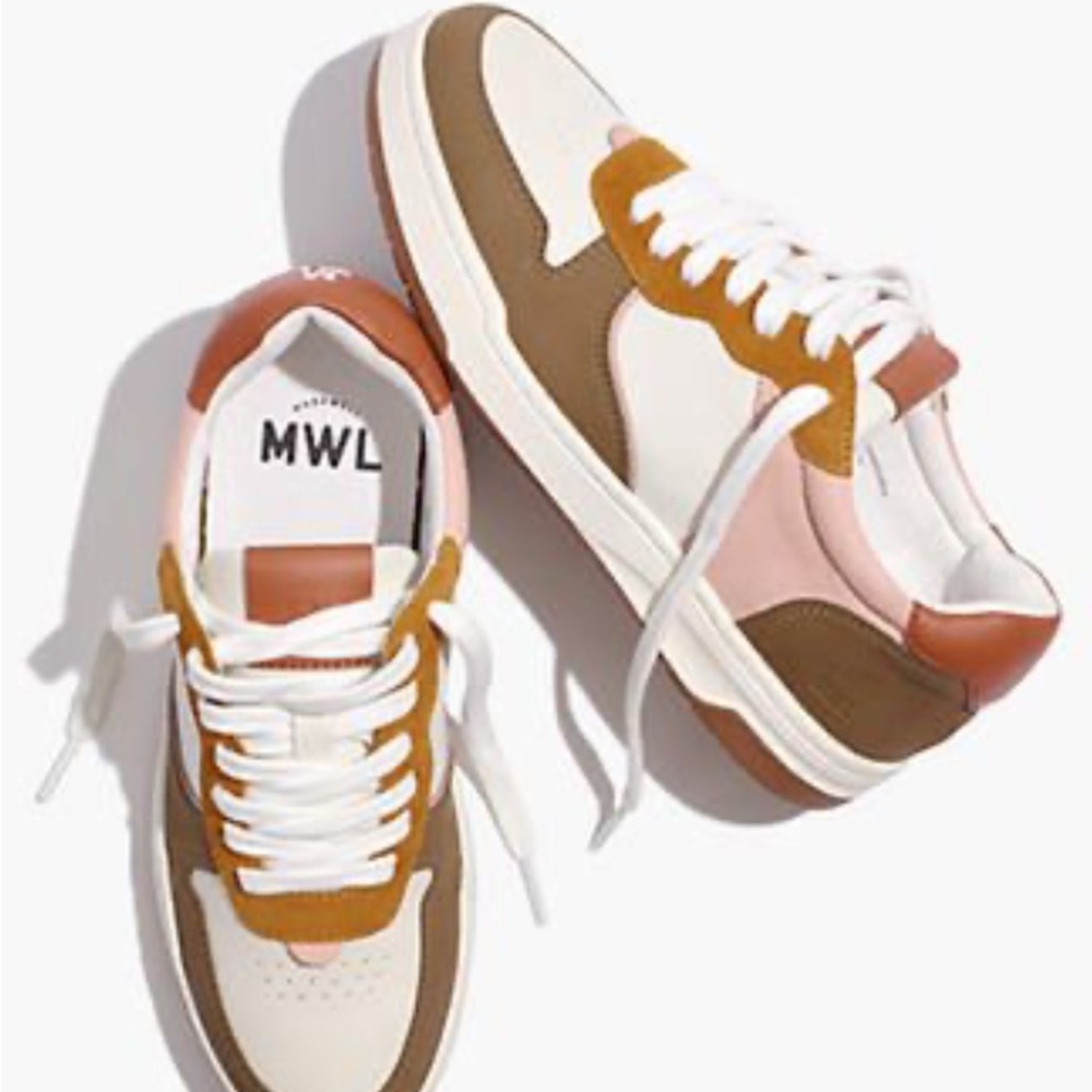 Madewell Court Sneakers in Nubuck and Recycled Leather